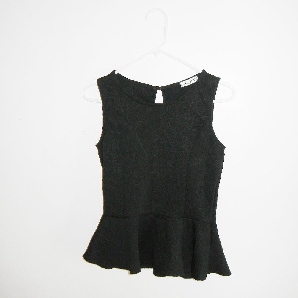 Black sleeveless top